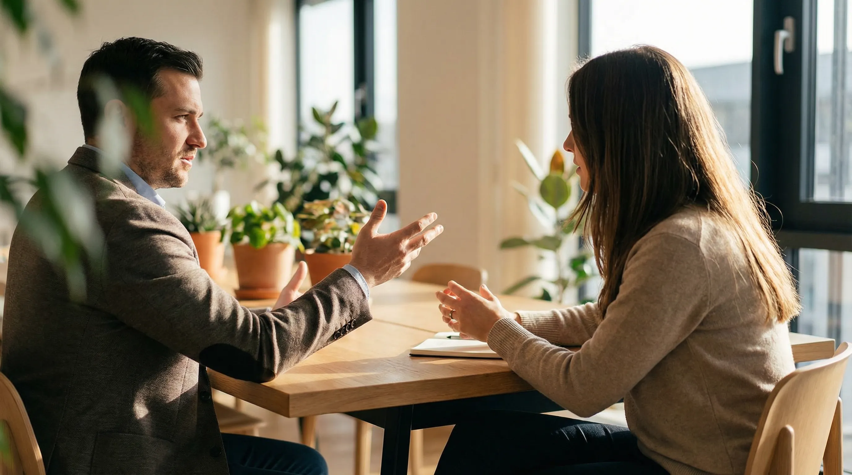 Sparring Gespräch zwischen zwei Personen